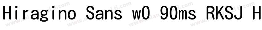 Hiragino Sans w0 90ms RKSJ H字体转换